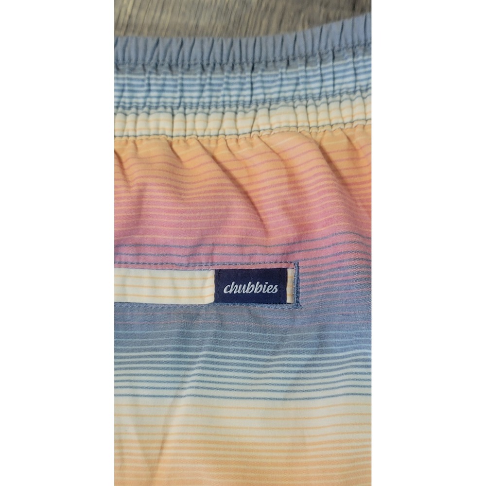 Chubbies Mens XXL Swim Trunks 7 Inch Inseam Sunset Stripe Compression Liner XXL - Picture 7 of 9